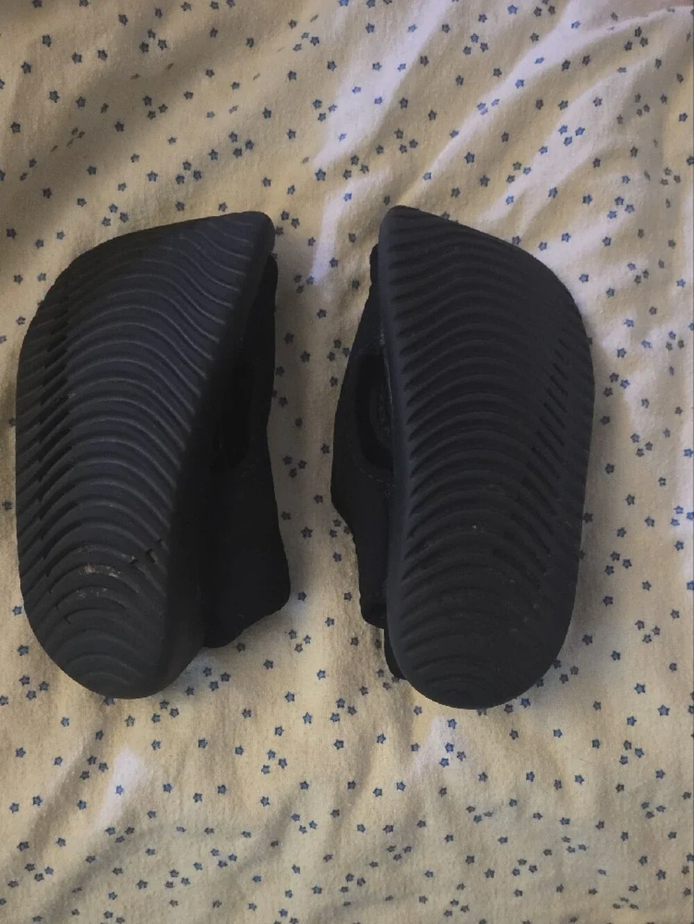 Nike Kids Black Sandals with White Swoosh